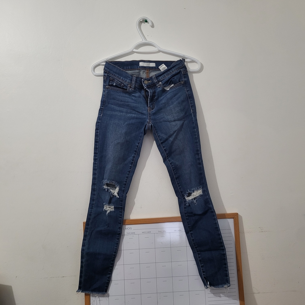 Classic Blue Distressed Women Jeans